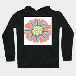 Coral Mod Flower Hoodie